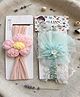 Radhya accessories Set Of 2 Floral Applique Detailed Headbands - Multi Colour