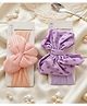 Radhya accessories Set Of 2 Butterfly & Polka Dots Printed Bow Applique Detailed Headbands - Multi Colour