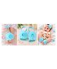 Akinos Kids Floral Applique Detailed Barefoot Sandals  - Aqua Blue