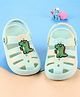 Cute Walk by Babyhug Back Strap Closure Clogs With Dino Applique - Mint