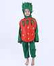 BookMyCostume Woven Full Sleeves Strawberry Costume - Red & Green