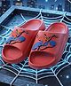 Yellow Bee Marvel Featuring Spider Man Applique Detailed Sliders - Red