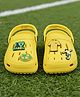 Yellow Bee Football Theme Applique Detailed Clogs - Yellow