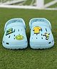 Yellow Bee Football Theme Applique Detailed Clogs - Blue