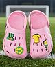 Yellow Bee Football Theme Applique Detailed Clogs - Pink