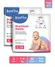 Bonfino Premium  Pant Style Diaper Medium (M) 22 Pieces each - Pack of 2