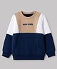 Babyhug Heavy Gauge 100% Cotton Knit Sweatshirt with Full Sleeves and Cool Kids Print - Navy Blue