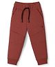 Doreme Knit Full Length Fleece Pant - Rust Orange