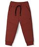 Doreme Knit Full Length Fleece Pant - Rust Orange