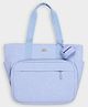 Mi Arcus Solid Design Maternity Diaper Bag with Zip Closure, Includes Diaper Changing Sheet for Travel- Light Blue
