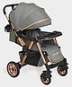 Mi Arcus Convertible Baby Stroller & Pram with 5-Point Safety Harness, Shock Absorber Wheels & Storage Basket- Grey