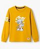 Taeko Single Jersey Knit Full Sleeves  T-Shirt with Be Brave Print - Golden