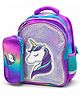 Echo Boomers  15 Inches  Magical Unicorn School Backpack for Girls 15.5 Inch Sparkly Kids Backpack with Detachable Pouch