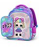 Echo Boomers 15.5 Inch  Sparkly Girls School Backpack Kids Backpack with Detachable Pouch