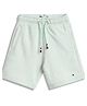 Tommy Hilfiger Cotton Knit Knee Length Solid Shorts - Light Green