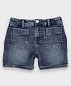 Tommy Hilfiger Cotton Woven Mid Thigh Solid Shorts - Blue