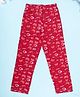 Kiddopanti Cotton Knit Controller Printed Pajama - Maroon