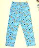 Kiddopanti Cotton Knit Typography & Books Printed Pajama - Light Blue