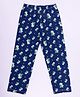 Kiddopanti Cotton Knit Dinosaur Printed Pajama - Navy Blue
