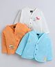 Polka Tots Cotton Woven Pack Of 3 Full Sleeves Dog & Zebra Printed Jhablas - Multi Colour