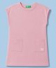 UCB Viscose Cotton Knit Structure Dress With Pocket - Pink