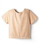 UCB Woven Half Sleeves Solid Colour Top with Sequinned Detailing - Pink