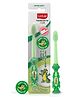 LuvLap Croco Baby Toothbrush with Extra Soft Bristles & Hygiene Cap, BPA Free Kids Toothbrush for 1+ Years, Green