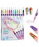 Kidology 12 Colours Nail Art Pen Set, 0.5mm Fine Tip Waterproof Quick Dry DIY Nail Painting Pens for Kids & Women