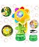 Kidology Electric Bubble Machine Toy for Kids 3-8 Years, Dancing Sunflower Bubble Maker with LED Lights & Rechargeable Battery