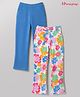 Honeyhap Premium Cotton Elastane Knit Full Length Leggings with Floral Print with Bio Finish - Supersonic, Pink Marshmallow