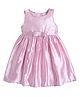 Funshine Woven Sleeveless Sequins Embellished Bow Applique Detailed Dress - Pink
