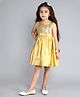Funshine Woven Sleeveless Sequins Embellished Dress - Gold