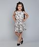 Funshine Rayon Woven Sleeveless Marble Printed Dress - Grey
