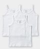 Carter's Cotton Knit Sleeveless Solid Colour Slips with Anti Microbial Finish Pack of 3 - White