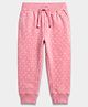 Carter's Cotton Knit Full Length Lounge Pant with Hearts Print -  Pink