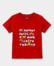 Carter's Organic Cotton Knit Half Sleeves Crew Neck T-Shirt With Vehicle & Text Print - Red