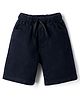 Kookie Kids Denim Above Knee Length Solid Shorts - Black