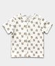 Carter's Cotton Knit Half Sleeves Bear Printed T-Shirt - White