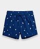 Carter's Organic Cotton Woven Mid Thigh Shorts with Space Theme Print - Navy