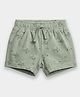 Carter's Organic Cotton Woven Mid Thigh Shorts with Airplane Print - Olive