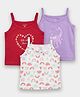 Carter's Cotton Knit Sleeveless Dino & Heart Printed Slips Pack of 3- Purple