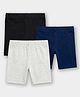 Carter's Cotton Knit Above Knee Length olid Colour Cycling Shorts With Anti Microbial Finish Pack of 3 - Navy Black & White