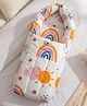 StarAndDaisy 3 in 1 Baby Sleeping Bag for Newborn Baby Bedding Set Washable Foldable Cotton Design Godari Baby Mattress Cradle Bed Soft Comfortable and Safe Sun Print for Infants and Toddlers