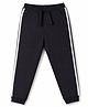 Honeyhap Premium 100 % Cotton Looper Terry Knit Track Pants With Pockets - Black