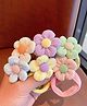 Ortis Pack Of 6 Floral Applique Detailed Rubber Bands - Multi Colour