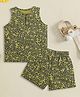 Nino Bambino Organic Cotton Knit Sleeveless Abstract Printed Coordinating Tee & Shorts Set - Green