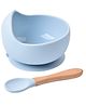 Tutots Silicone Unbreakable Baby Bowl & Handle Spoon - Suction Design, Non-Slip, BPA Free, Dishwasher & Microwave Safe