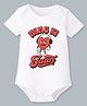 BLUSHES 100% Cotton Knit Half Sleeves Mamu Ki Jaan Text Printed Onesie - White