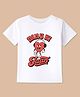 BLUSHES 100% Cotton Knit Half Sleeves Mamu Ki Jaan Text Printed Tee - White