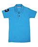 TRENDY ZONE Cotton Knit Half Sleeves Numerical Printed Polo Tee - Light & Sky Blue